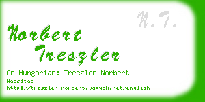 norbert treszler business card